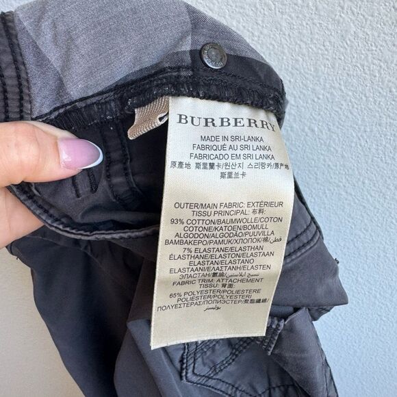 Burberry Bayswater Skinny Zipper Ankle Gray Casual Pants Cotton Twill Size 25 W - Picture 7 of 8